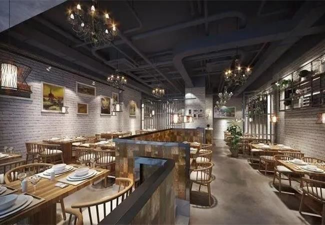 簡潔、大氣、時尚的合肥餐飲店空間裝修，更得人心